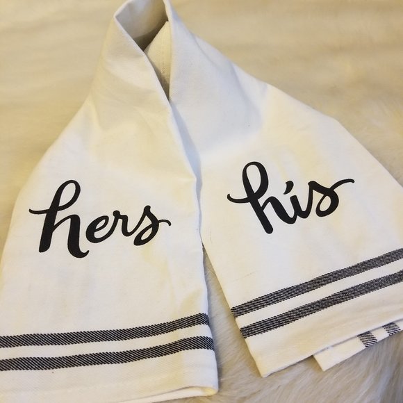 Kate Spade Other - Kate Spade Hers His 100% Cotton Dish Towel New